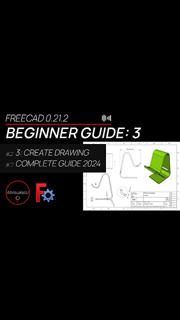 👨‍🎓 FreeCAD For Beginners 2024: 3 - FreeCAD TechDraw Tutorial - FreeCAD Drawing | #Shorts