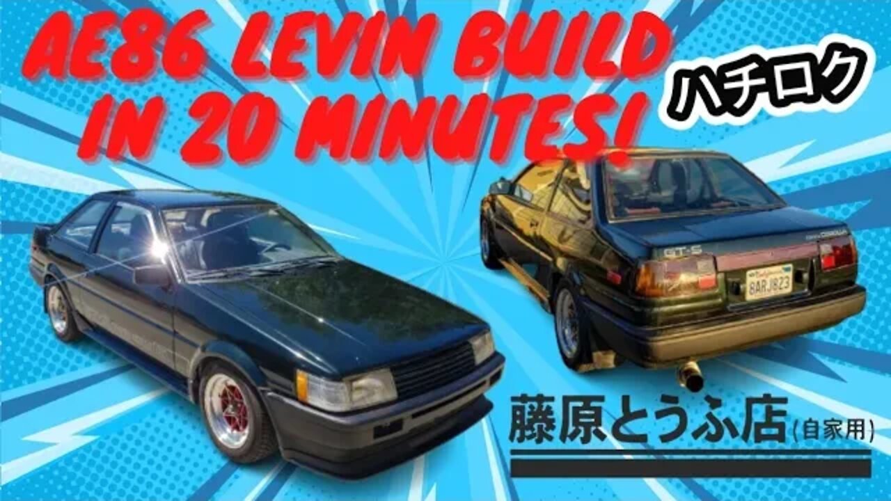 Building an AE86 Hachiroku Levin in 20 minutes!