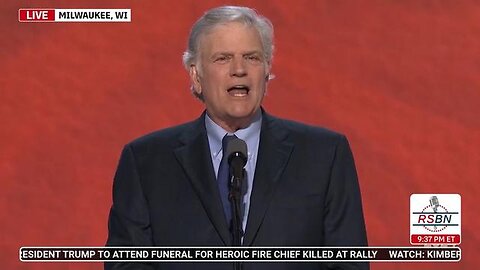 Rev. Franklin Graham Prays Over President Trump And Over America At The RNC