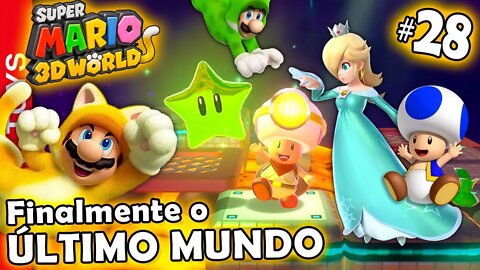 Super Mario 3d World #28 - CHEGOU O DIA!!! Finalmente conseguimos gravar o Último Mundo, COROA! 🌎👑