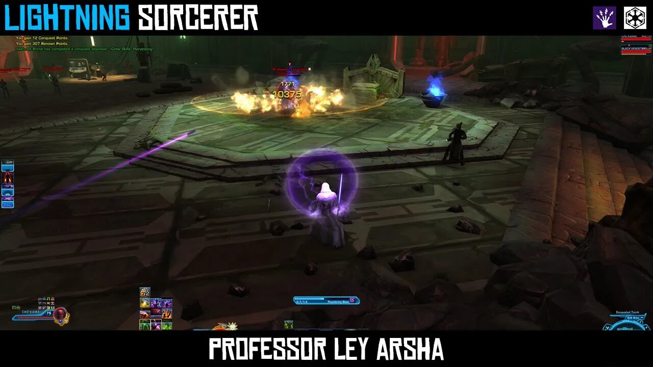 SWTOR Lightning Sorcerer | Athiss Flashpoint | Ley Arsha Boss Fight | Max Resolution @ 60fps