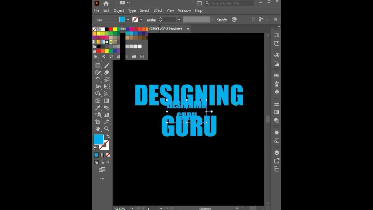 3D Text Effect In Adobe Illustrator |Adobe Illustrator |Designing Guru