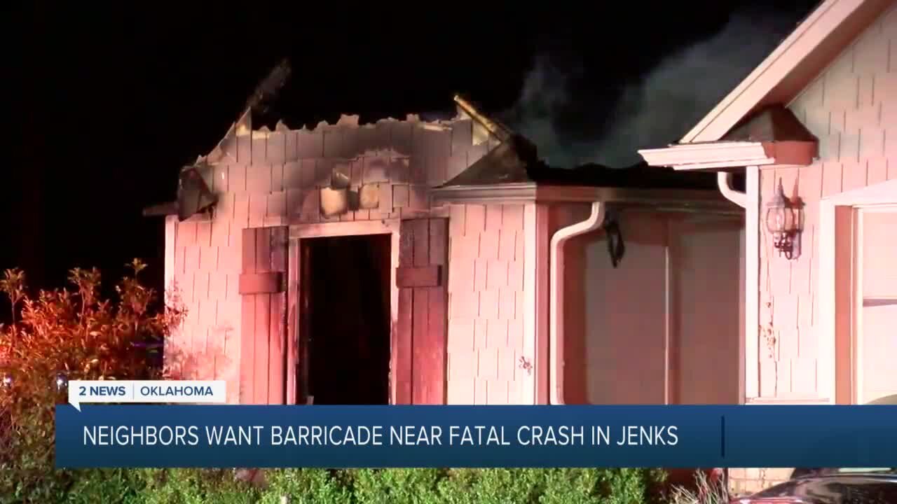 Neighbors Want Barricade Near Fatal Crash in Jenks