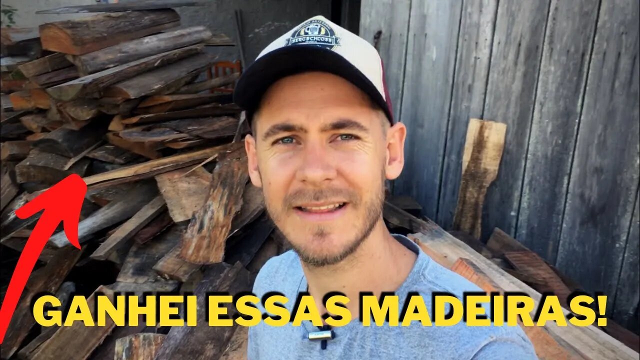 Ganhei Um Caminhão Cheio de Madeira!! wood diy