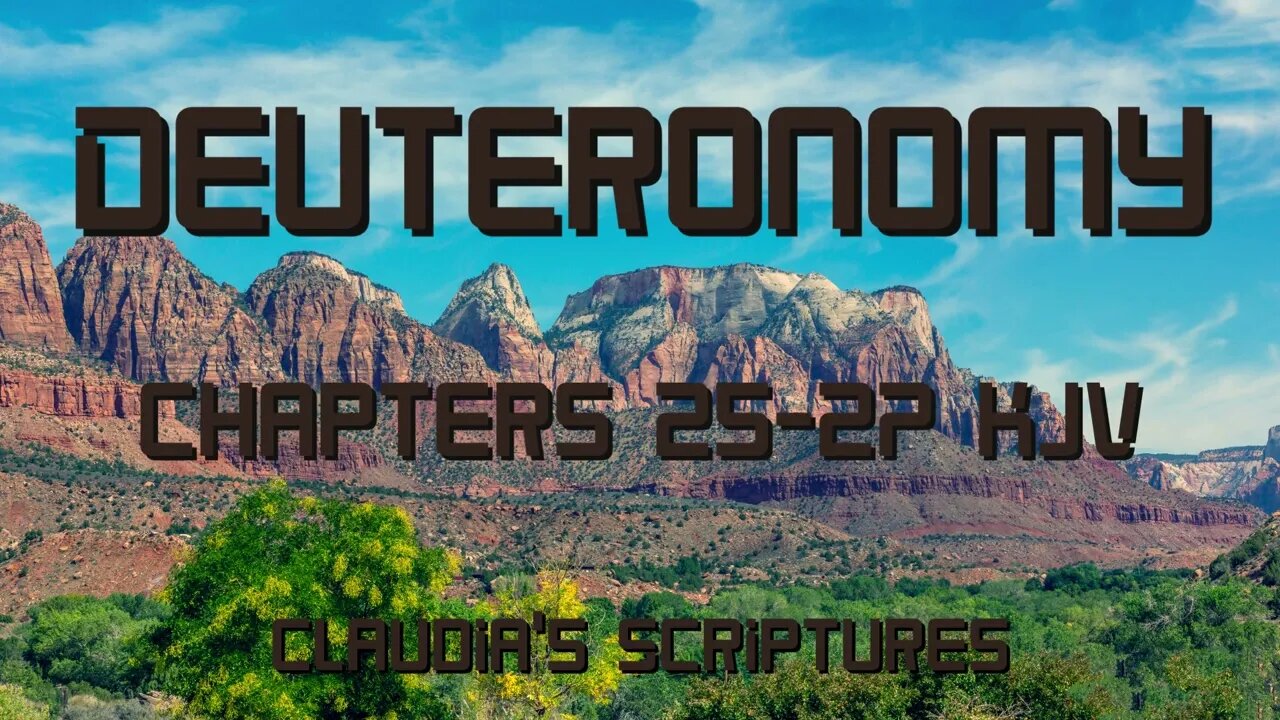 The Bible Series Bible Book Deuteronomy Chapters 25-27 Audio