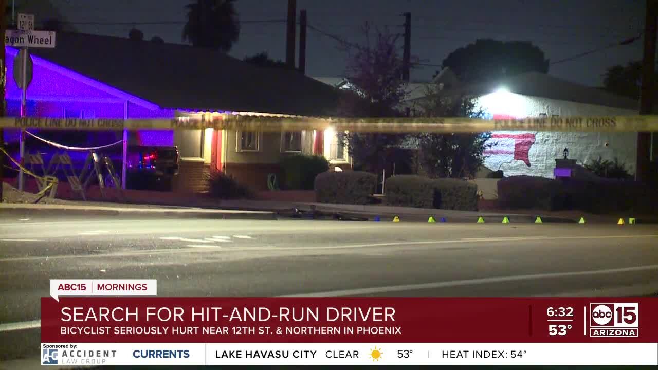 Phoenix PD searching for hit-and-run driver near 12th St. and Northern Ave.