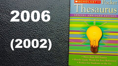 Pocket Thesaurus SPECIAL ABRIDGED EDITION, 2006 Scholastic Inc (Abridged from 2002 edition)