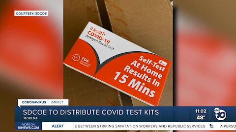 SDCOE to distribute at COVID testing kits