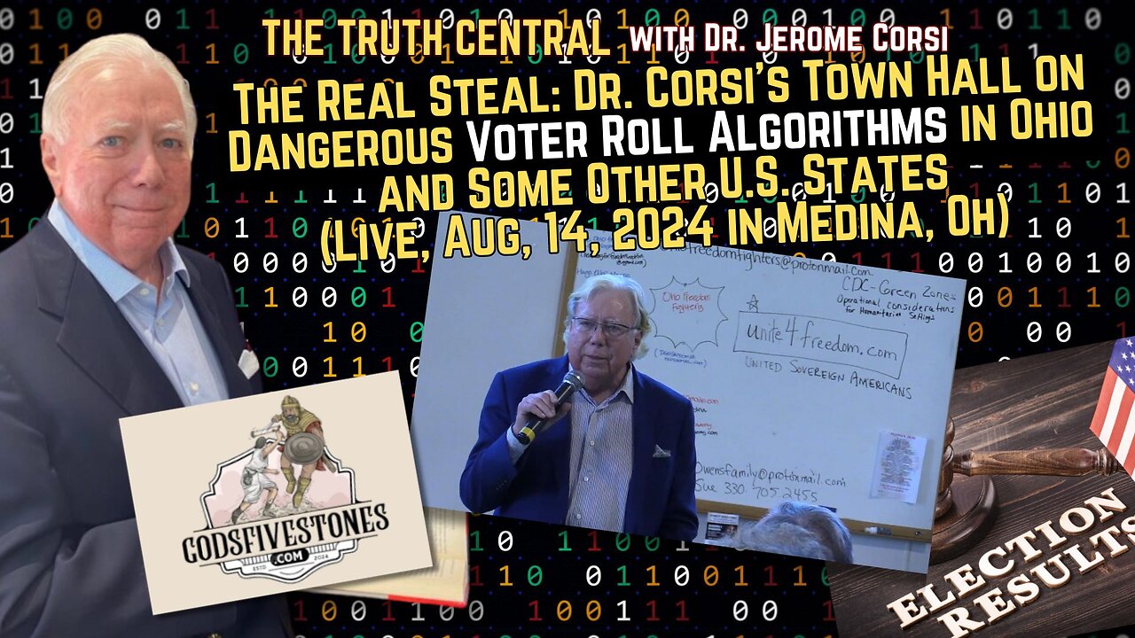 The Real Steal: Dr. Corsi Town Hall on Voter Roll Algorithms in Some US States