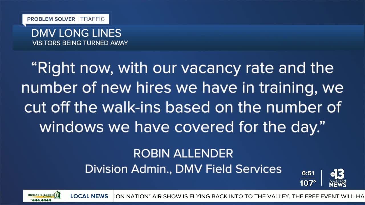 DMV urging visitors to make appointments instead of walk-ins