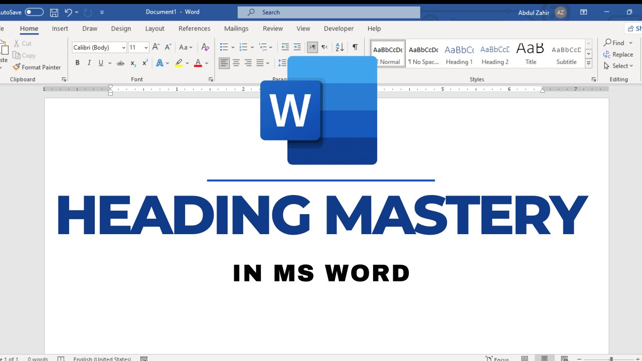 Heading Mastery in MS Word