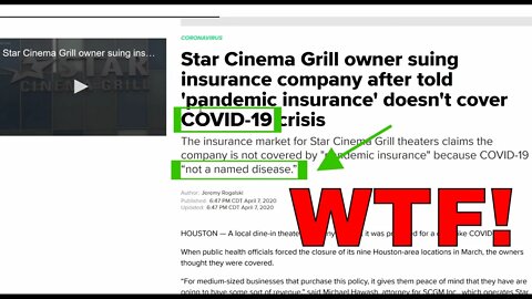 Pandemic insurance doesn't cover COVID-19? 🤔