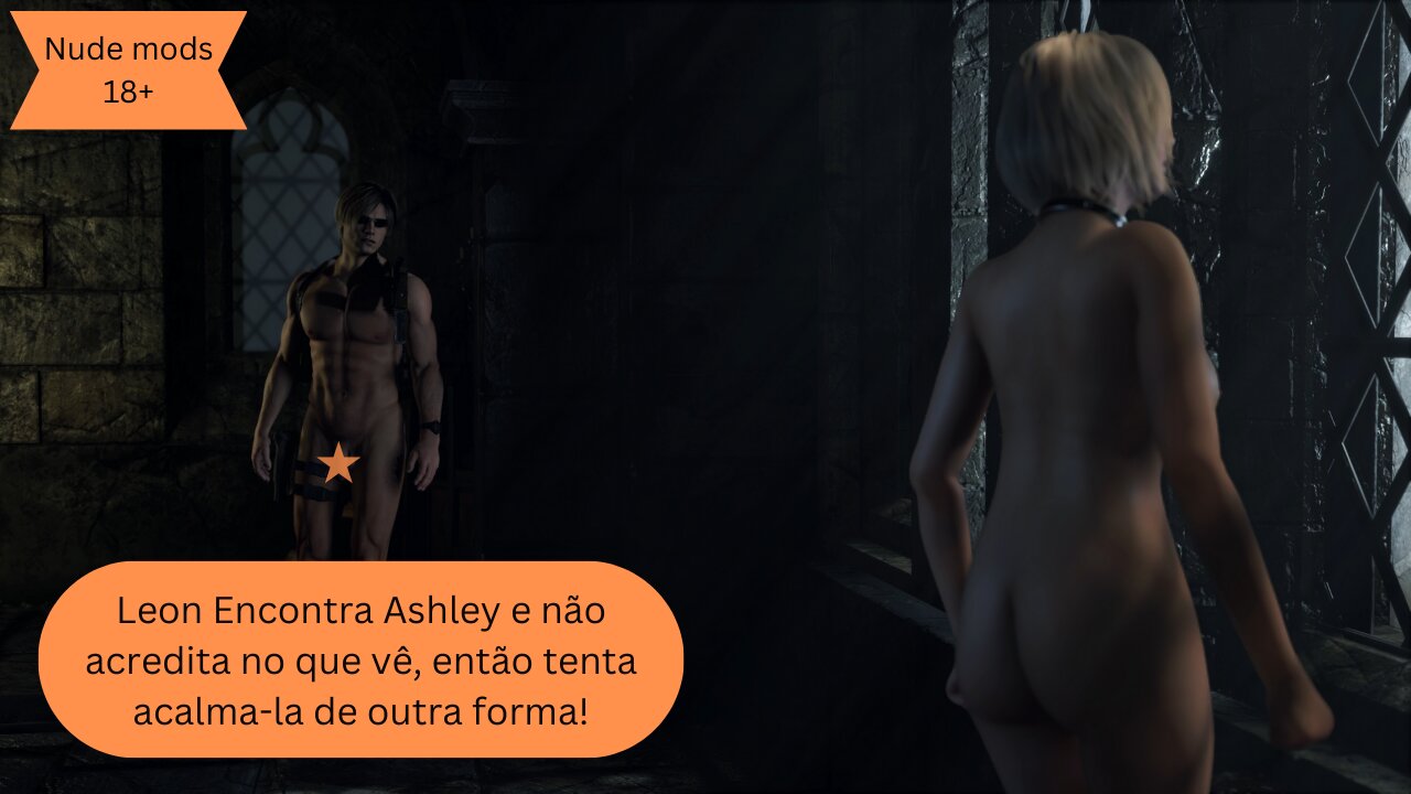 RE 4 Remake Nude Mod 18+ - Leon Encontra Ashley e tenta acalma-la de outra forma!!