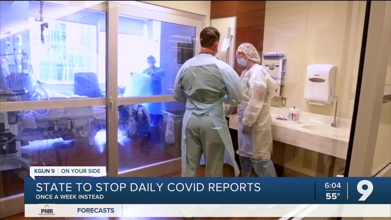 AZ will report COVID stats less often