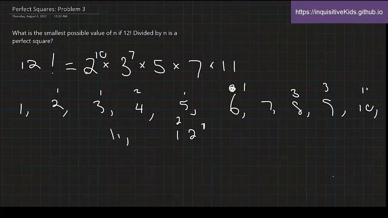 6th Grade Perfect Squares: Problem 3