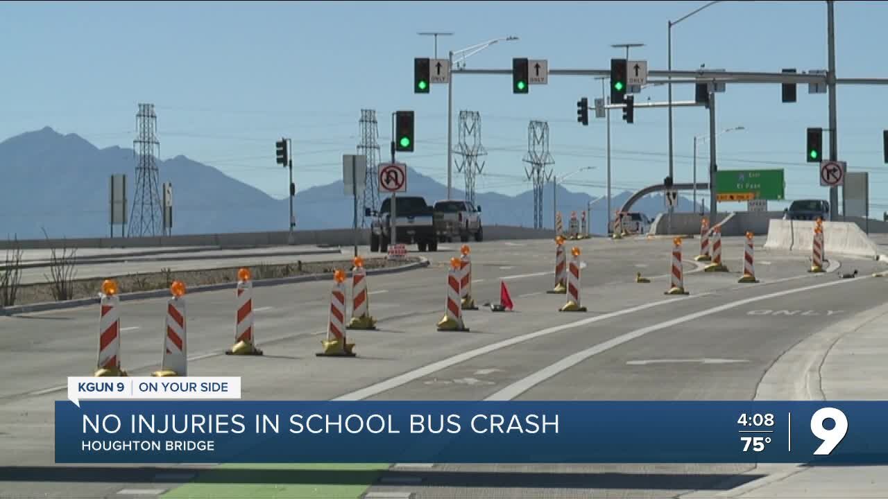 Vail school bus involved in crash on Houghton overpass