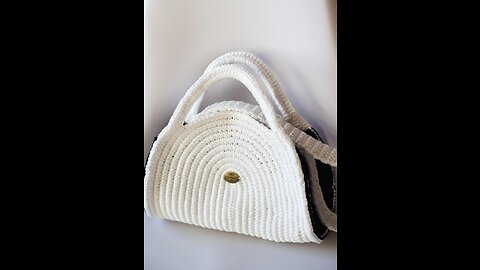 ჩანთა ოვალი ნაქსოვით. ნაწილი IV. Crochet bag with oval pattern. Part IV.