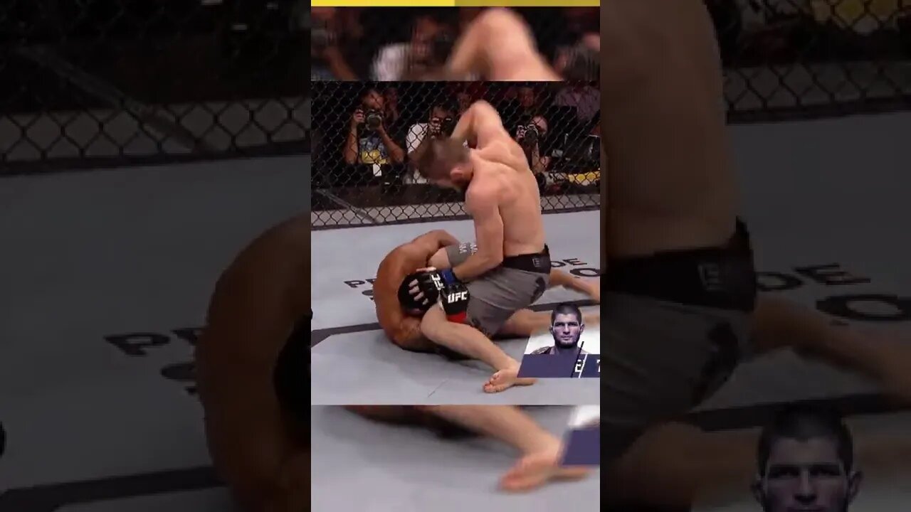 KHABIB FINISH OF TAVARES : SMASHING ELBOWS : KHABIB VS TAVARES : KHABIB FINISHES TAVAREZ