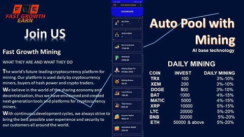 Earn Money with Auto Pool & Mining App. #APP #Income