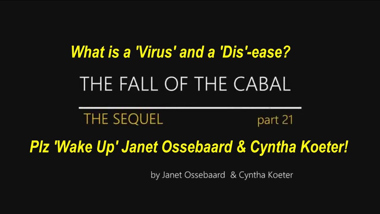 The Sequel to the Fall of the Cabal Pt 21 - The Untold Truth About Nose Swabs [26.02.2022]