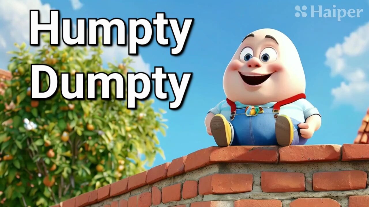 Humpty Dumpty Set on a wall | 3d animation cartoon | english nursery rhymes for children