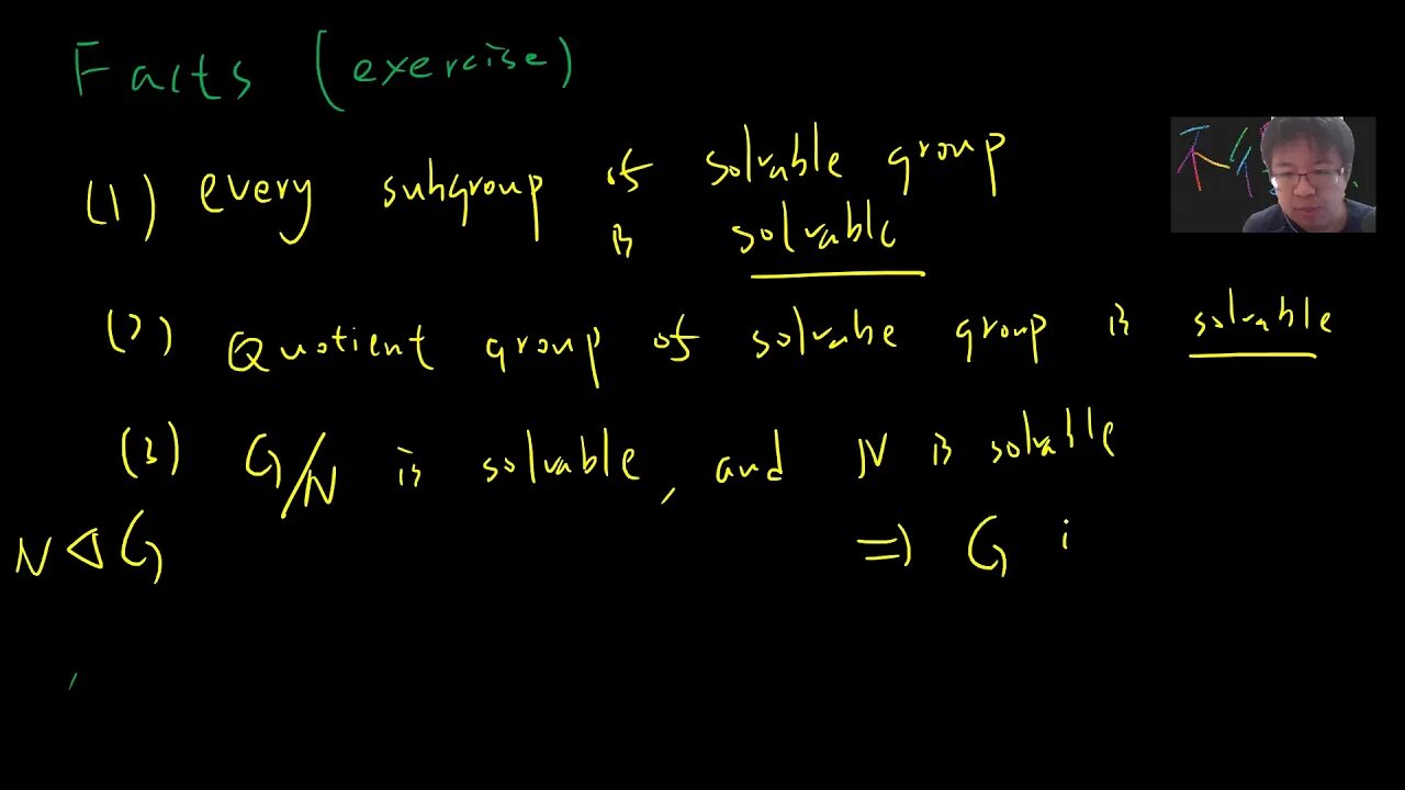 Solvable groups and Sn, An is not solvable