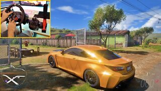 DRIVING LEXUS RC F IN FORZA HORIZON 5 WITH STEERING WHEEL G29