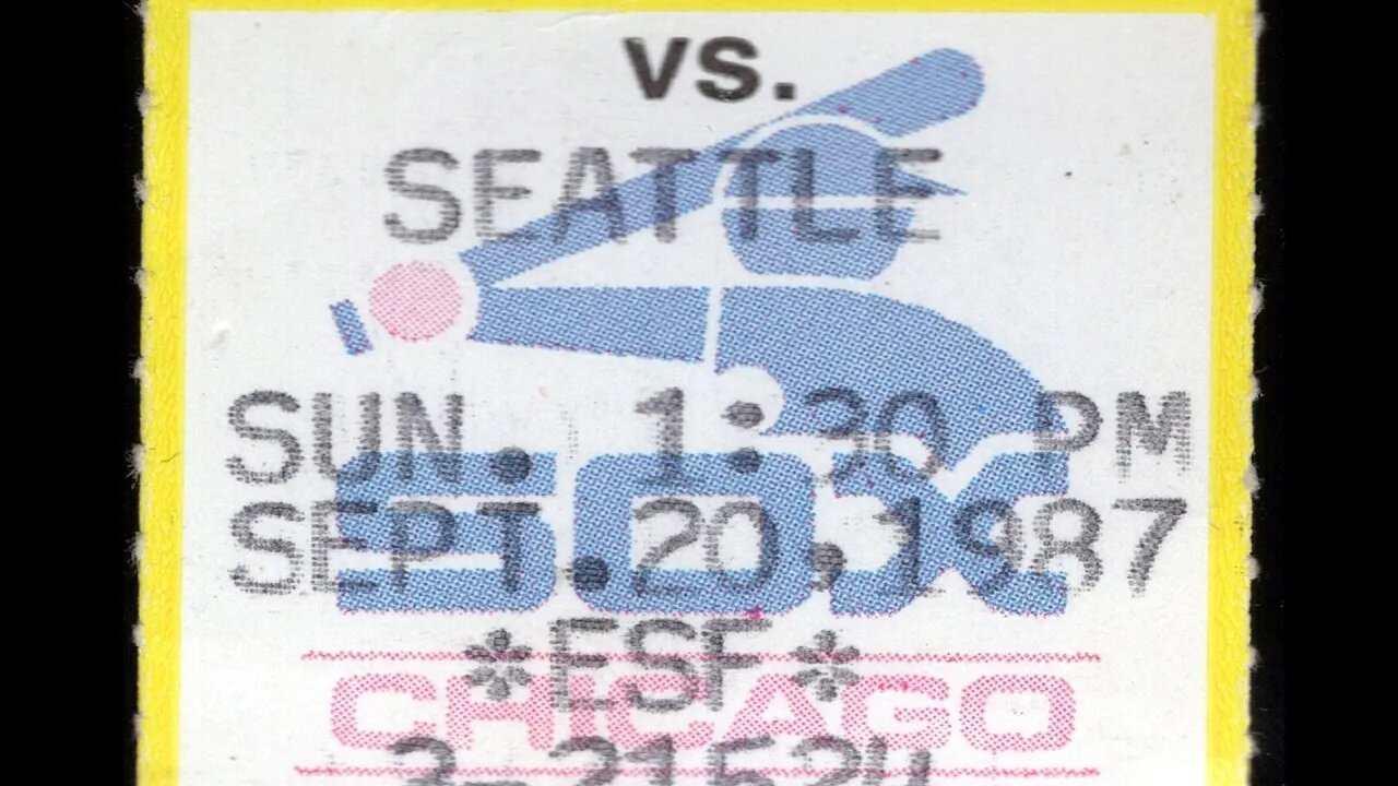 September 20, 1987 - Seattle Mariners at Chicago White Sox (Ticket Stub & Images)