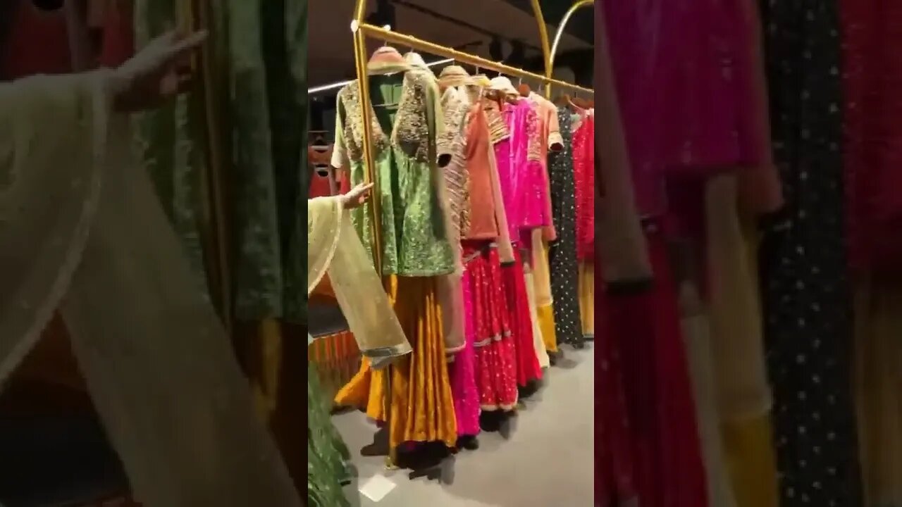 Benarasi and Bandhej Wedding Lehenga DesignsWe visited the Qbik’s new store at Dhanmill Compound