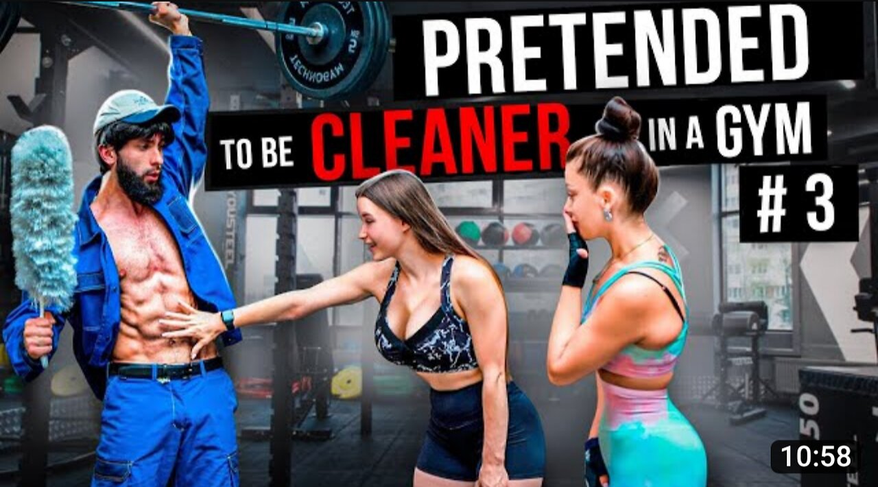 CRAZY CLEANER surprise GIRLS in a GYM prank😂 | Aesthetics in public reactions