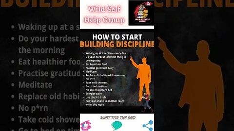 🔥How to start building discipline🔥#shorts🔥#wildselfhelpgroup🔥19 July 2022🔥