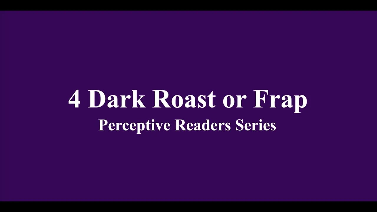 The Official Dark Roast or Frap Answering Review 1 - 4 By James PoeArtistry