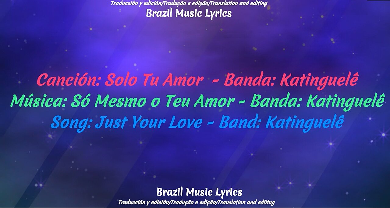 Brazilian Music: Just Your Love - Band: Katinguelê