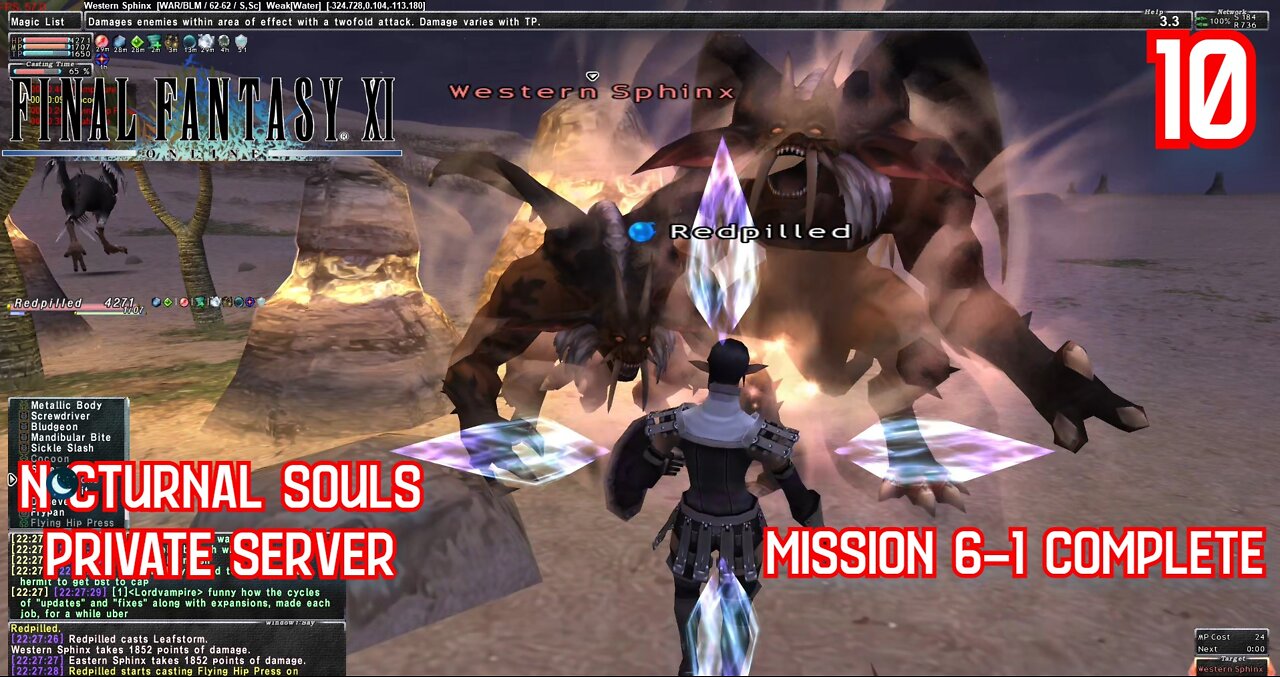 Let's Play Final Fantasy XI - Nocturnal Souls - Private Server - (Part 10) Commentary PC