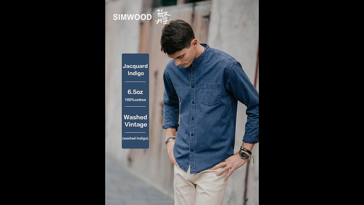 High Standard Autumn New Oversize Washed Vintage Indigo Shirts 100% Cotton Shirts