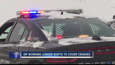 ISP says slow down drivers, roads are slick