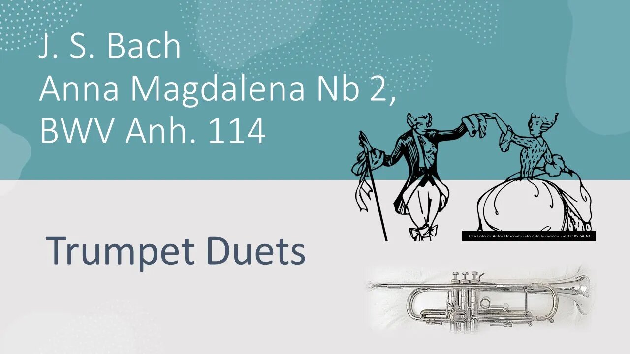 J. S. Bach MINUET in G (Anna Magdalena Nb 2 BWV Anh.114) [Mixed trumpet Duets and other Ensembles]