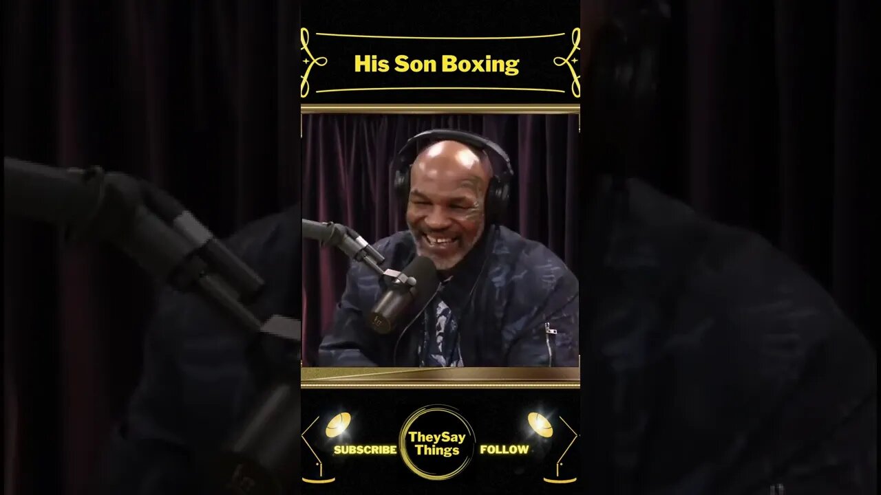 Mike Tyson, His Kid Boxing