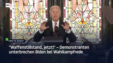 "Waffenstillstand, jetzt!" – Demonstranten unterbrechen Biden bei Wahlkampfrede