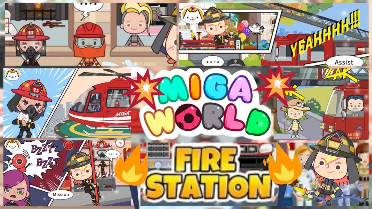 Miga World | Firefighter flight with Helicopter | Treanding Game |Tocaboca | Shanzay Princess World