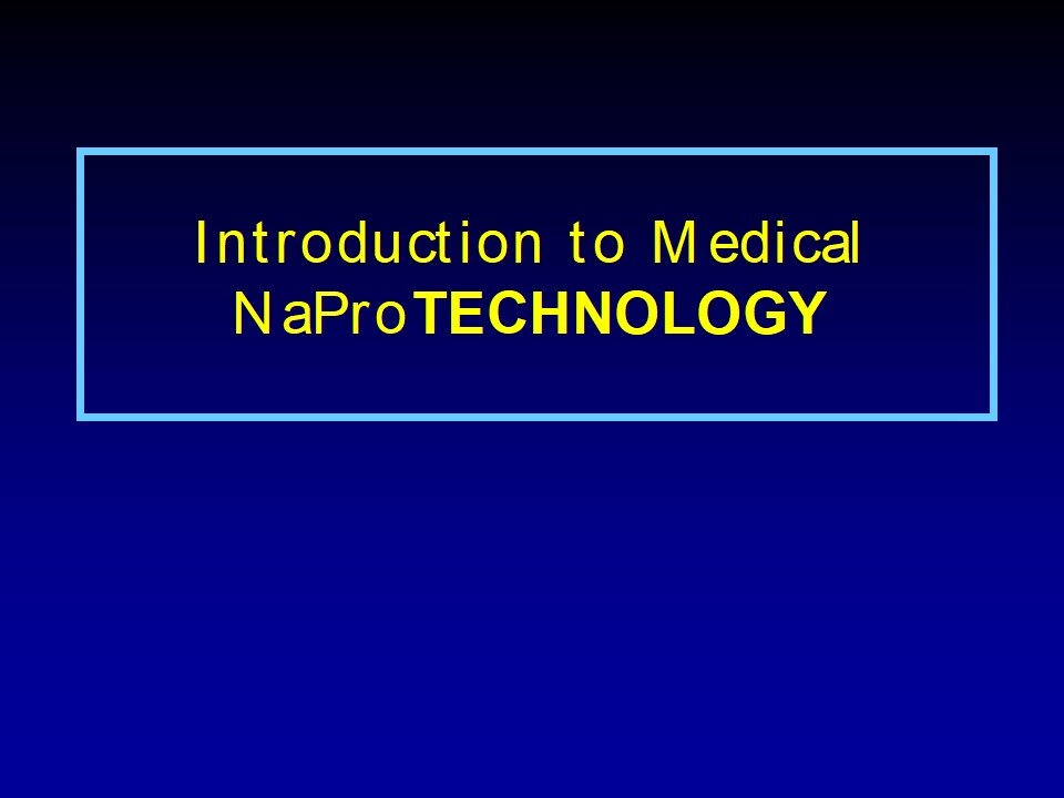 Introduction to NaProTECHNOLOGY - April 20, 2023