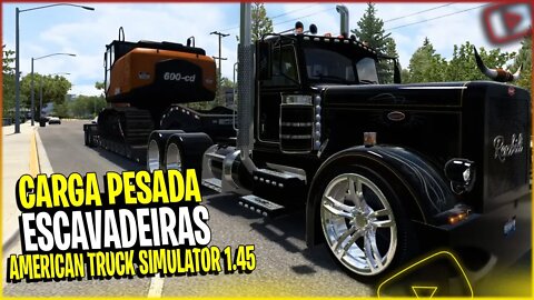 ▶️TRANSPORTE DE CARGA PESADA ESCAVADEIRA AMERICAN TRUCK MULTIPLAYER COM AMIGOS 1.45