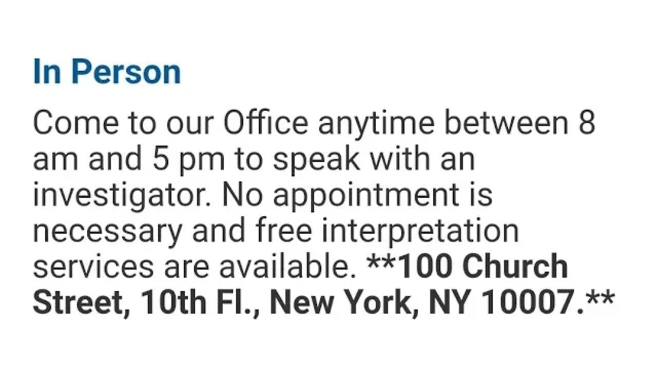 Visit to the Civilian Complaint Review Board at 100 Church Street in New York City.