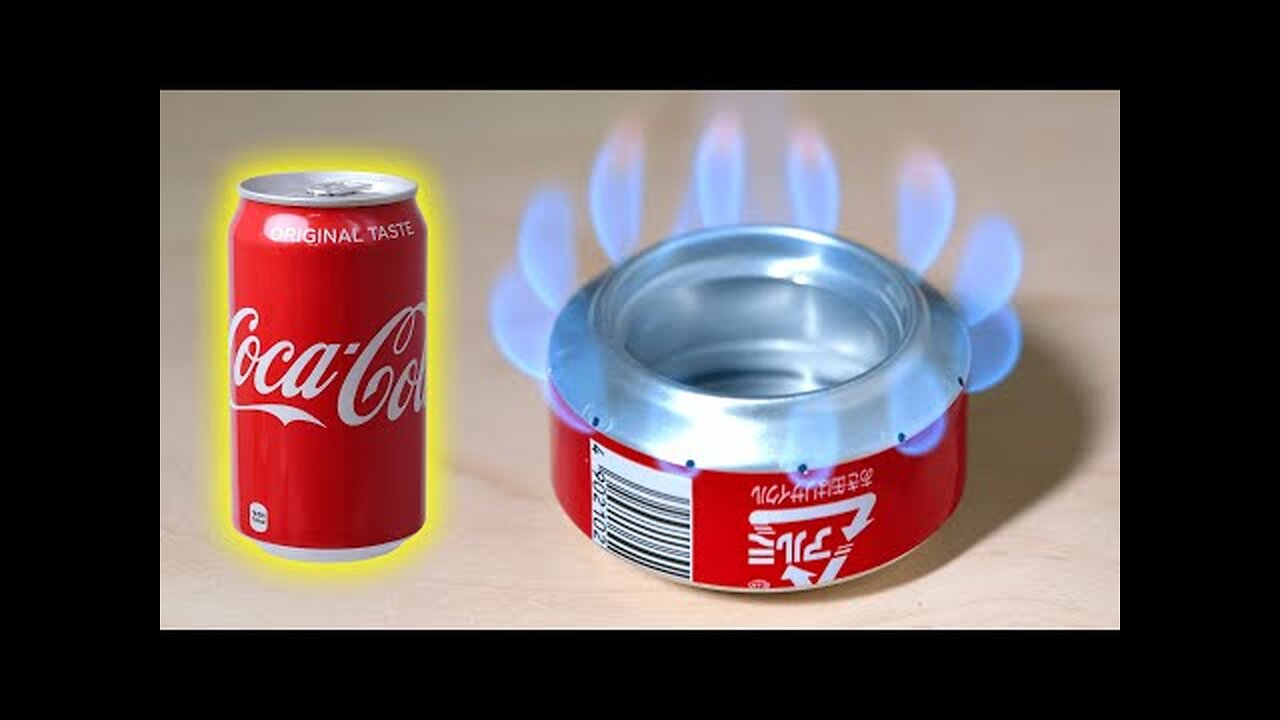 Challenge to recycle Coca-Cola！/ Make a simple alcohol stove (soda can stove)