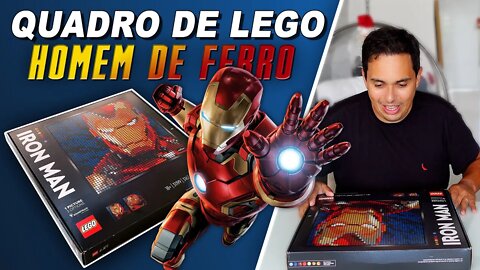 Lego do Homem de Ferro! O quadro mais legal da minha casa!