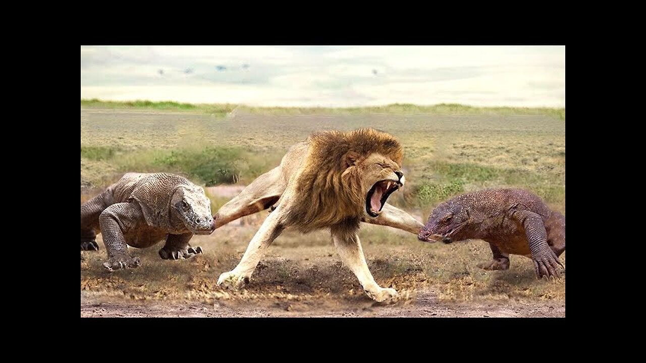 Aghast! The Brutal Moment When the Fierce Lion Couldn't Avoid The Giant Lizard Bites| Wildlife 2023