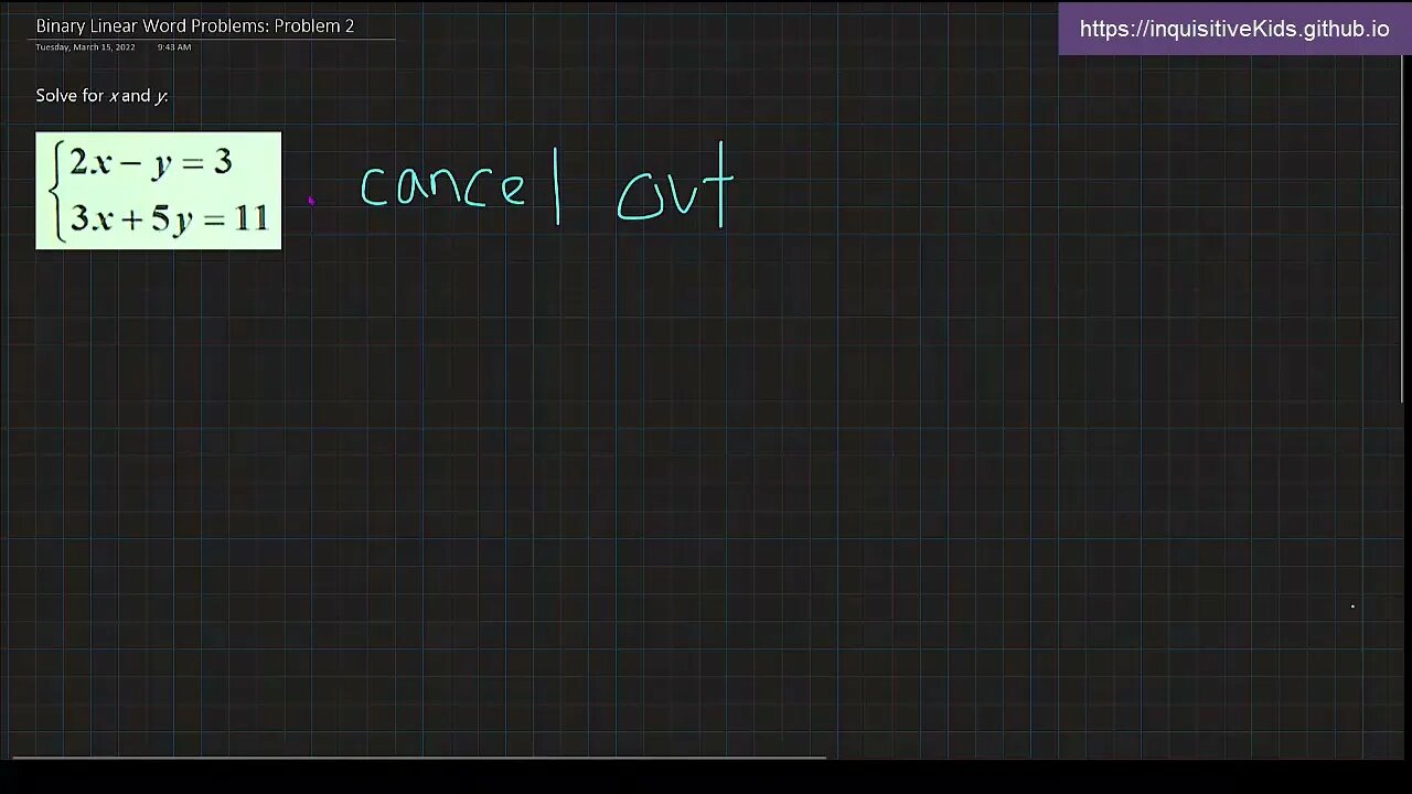 Binary Linear Word Problems: Problem 2