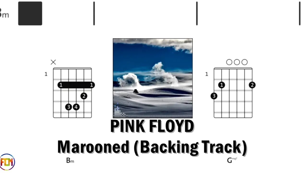 PINK FLOYD Marooned - Backing Track FCN GUITAR CHORDS & LYRICS