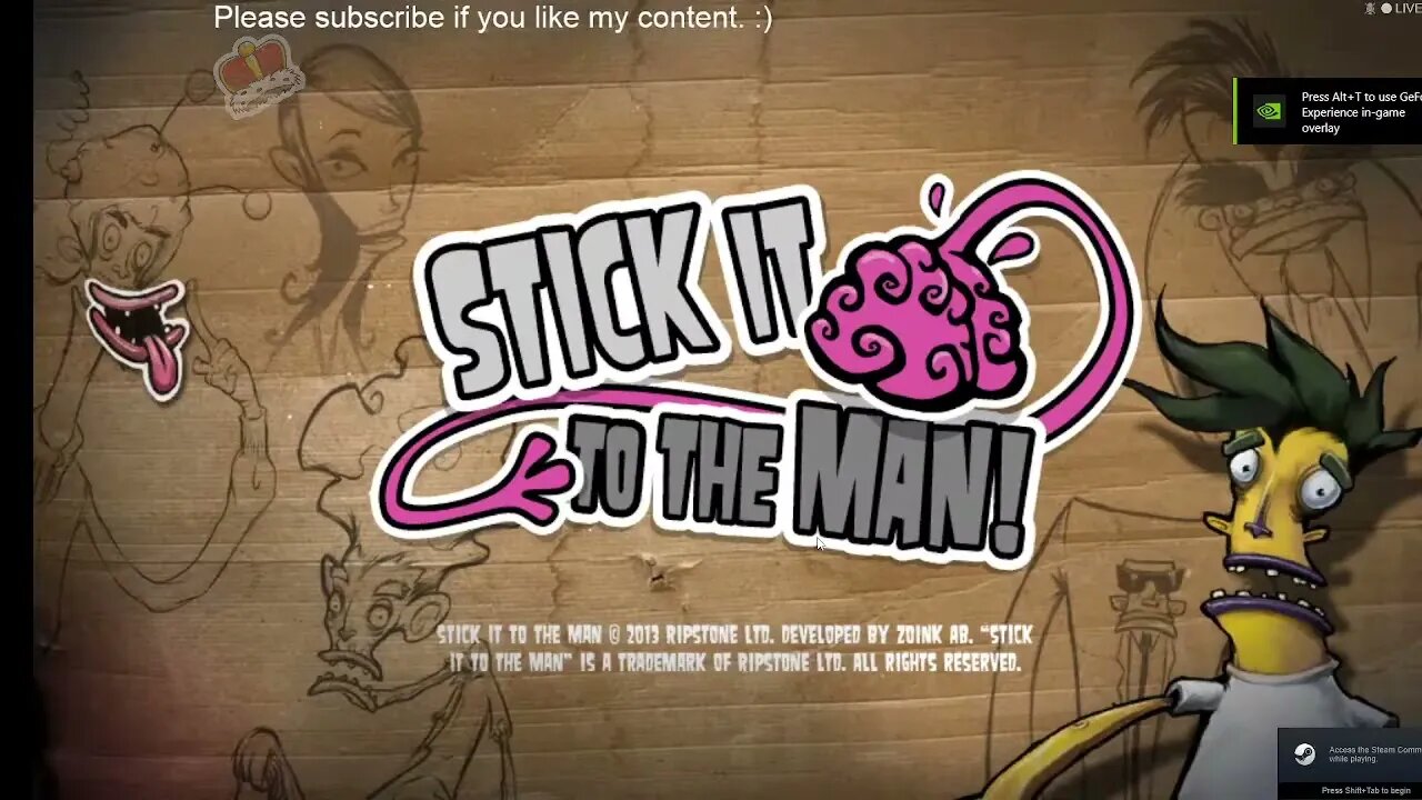 SUBATHON! Playing Stick it to the Man!