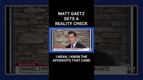 Matt Gaetz Gets Reality Check on Live TV #shorts